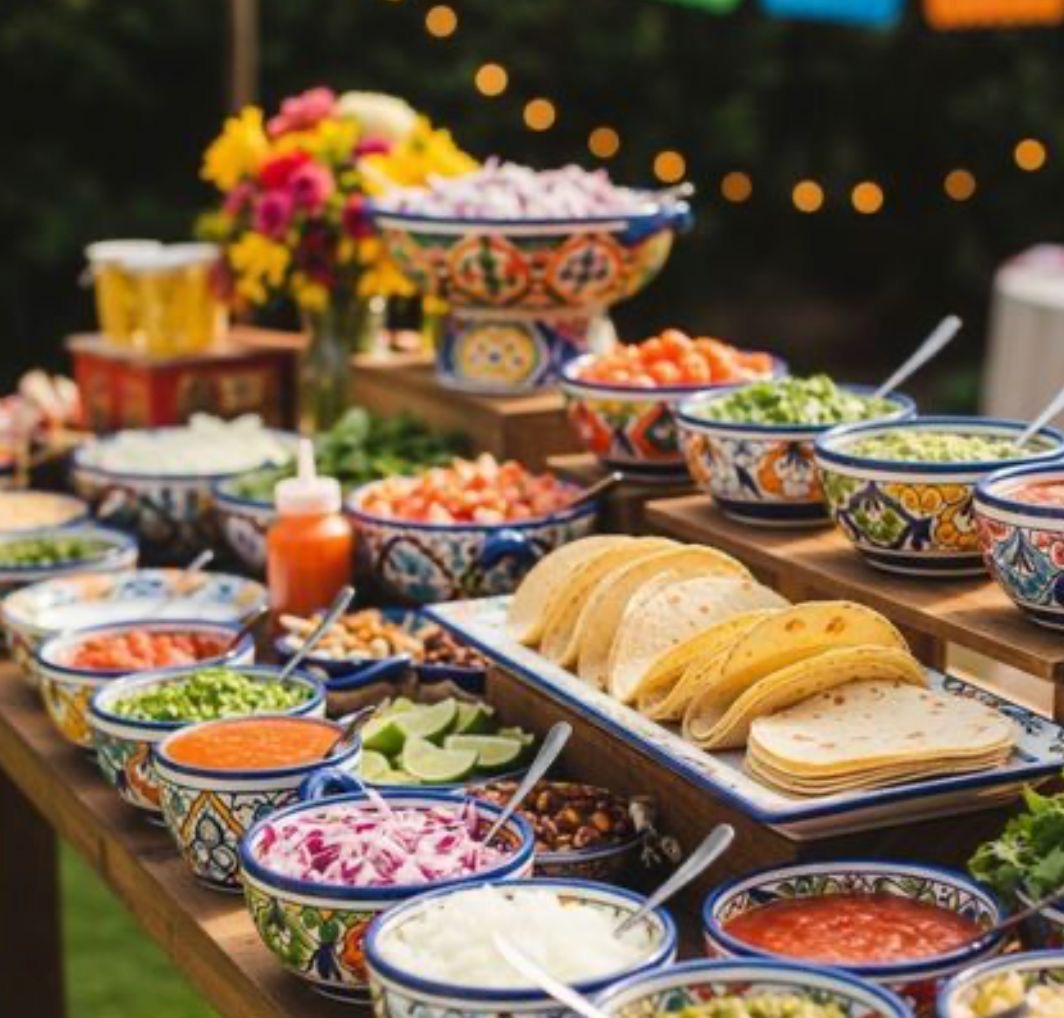 Weekday taco bar with fresh tacos and handmade tortillas — Los Cuatro Soles Point Breeze