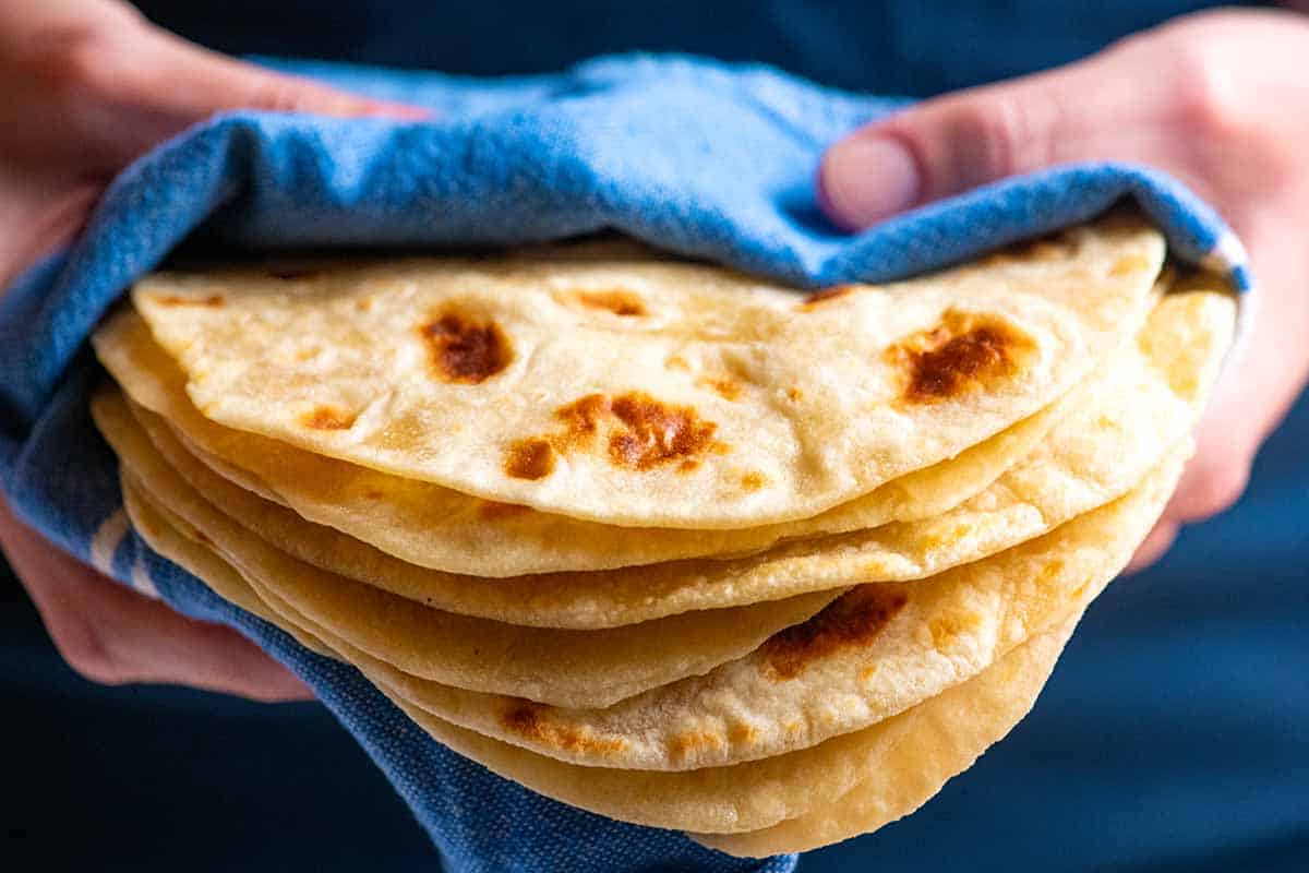 Authentic handmade tortillas at Los Cuatro Soles Philadelphia